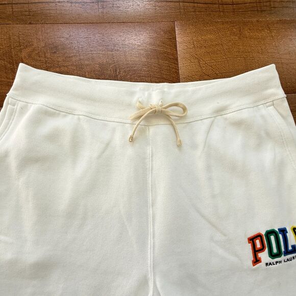 Polo Ralph Lauren Mens Fleece Shorts White 1992 Stadium Size Large NWOT - Picture 3 of 11